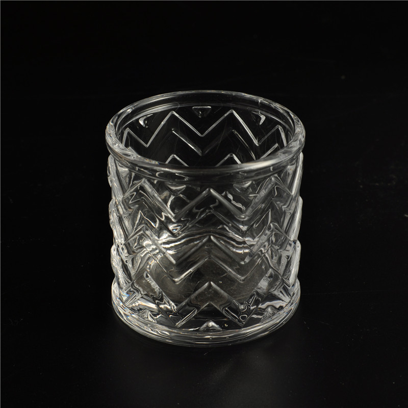 Relieve único tarro de cristal del cilindro