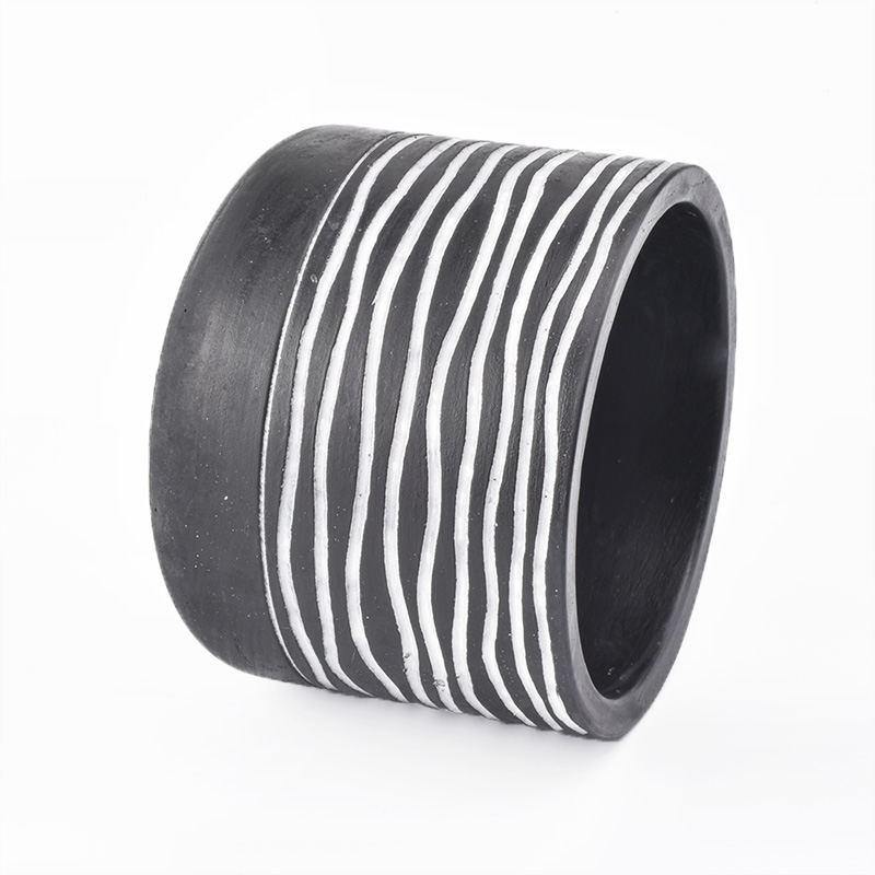 Wyjątkowe luksusowe matowe czarne 400 ml słoiki do świec betonowych do dekoracji wnętrz