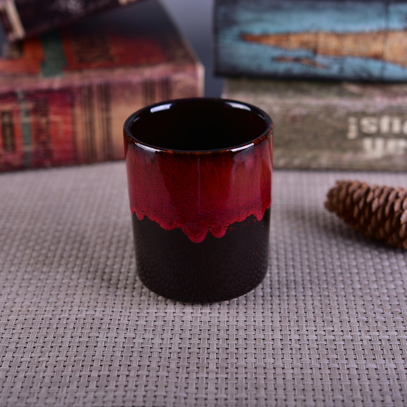 Vintage Transmutation Glaze Ceramic Candle Holder