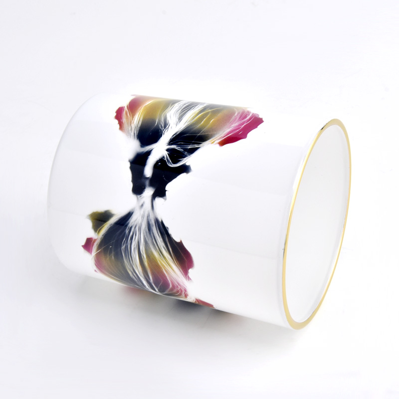 Белая стеклянная банка свеча большие стеклянные сосуды с домашним декором