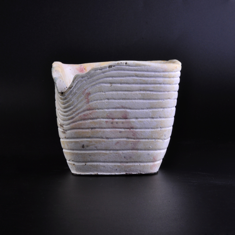 blanco mate fuera de cerámica flor de soporte de forma de vela