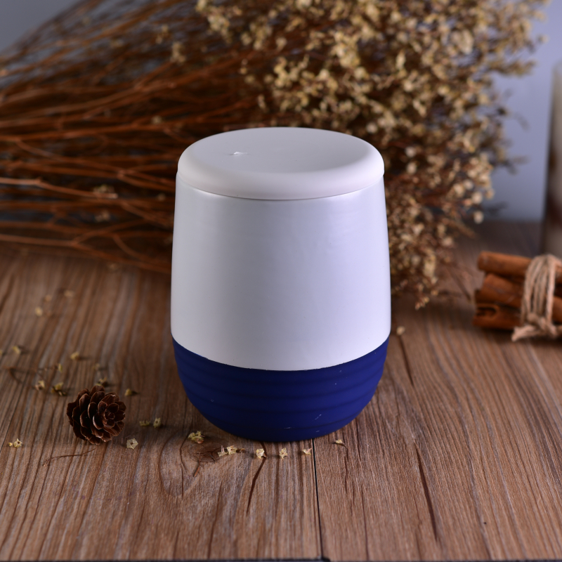 Bougie en porcelaine en céramique avec couvercle hermétique en PP