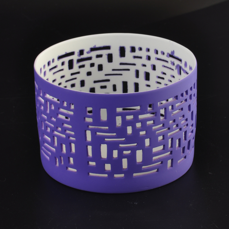 Wholesale colored cut ceramic candle holder