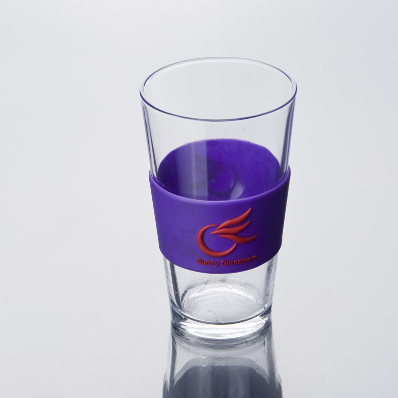 イエローブルー色474ミリリットルガラスハイボールカップ