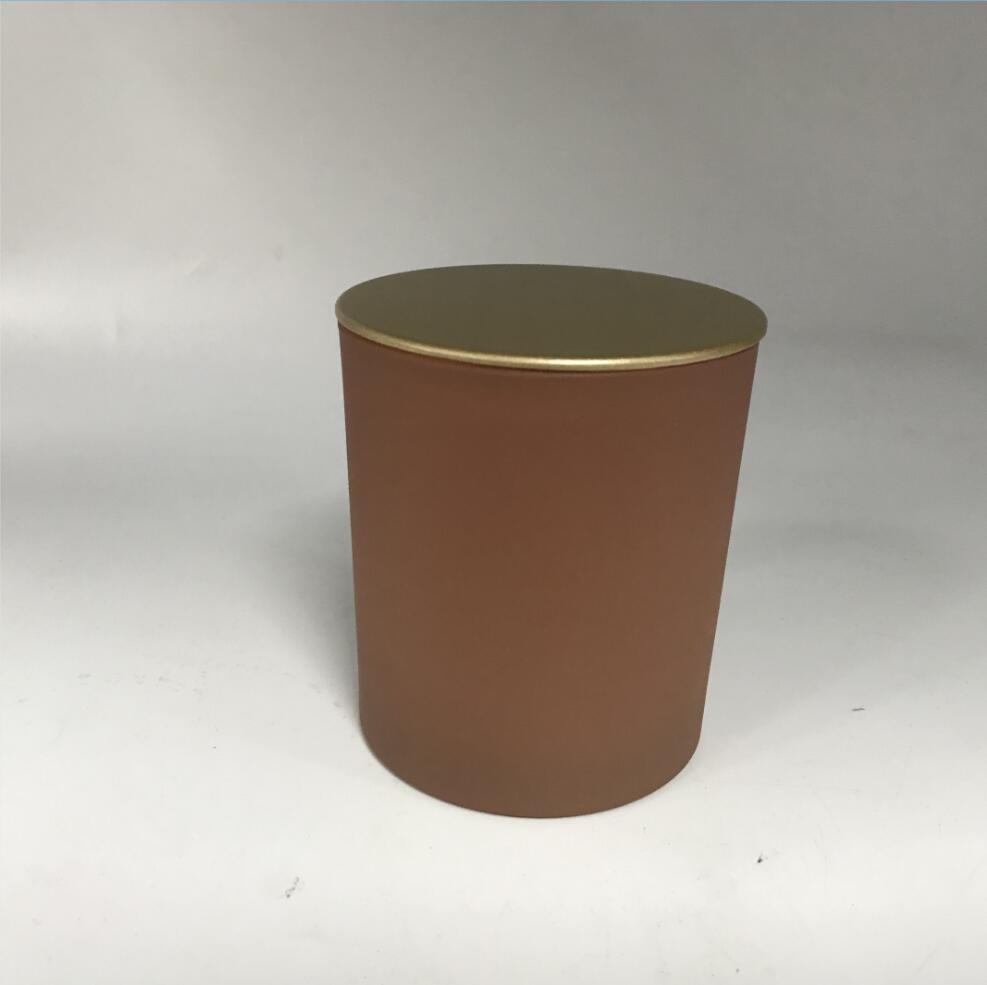 amber glass 8oz candle jars with lids