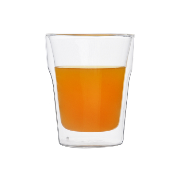 borosilicate double wall glass milk cup