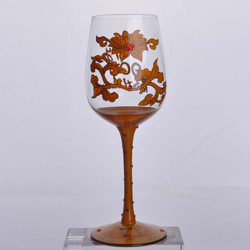 marrom pintada de vidro martini