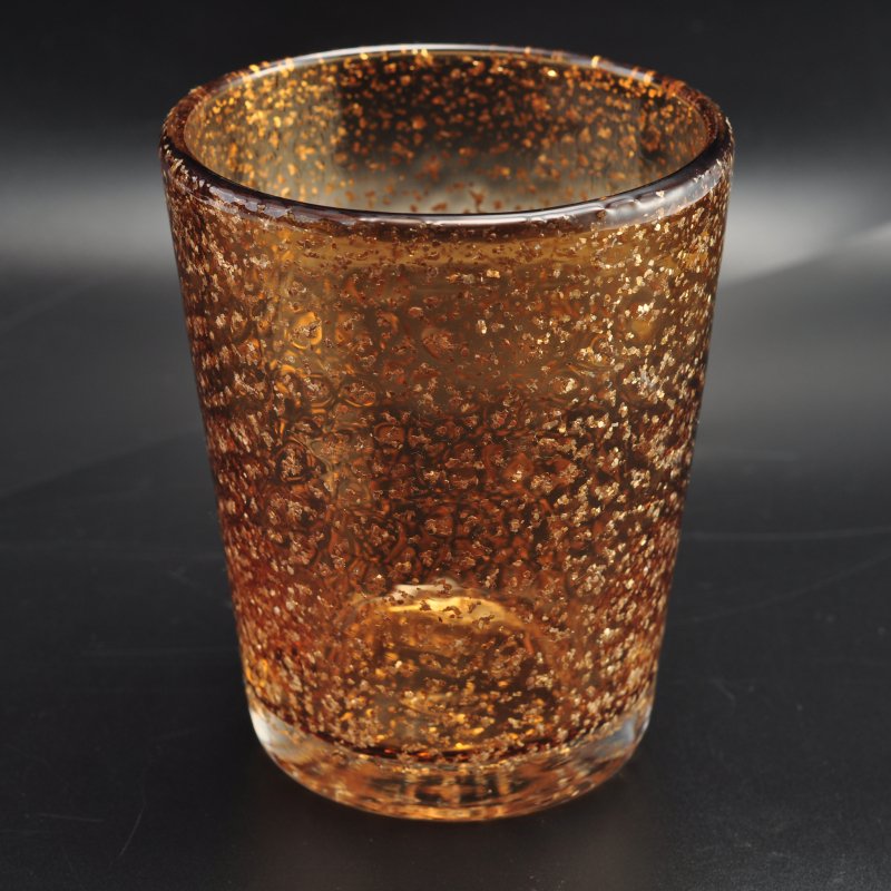 hand made glass bubble candle holder