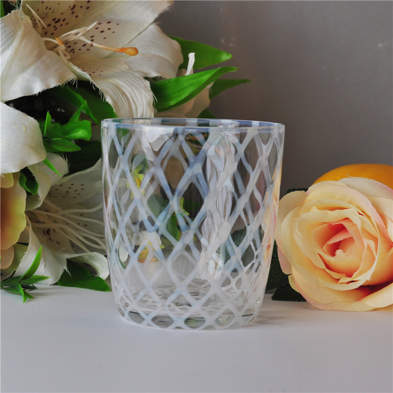 cased glass jar for candle holders