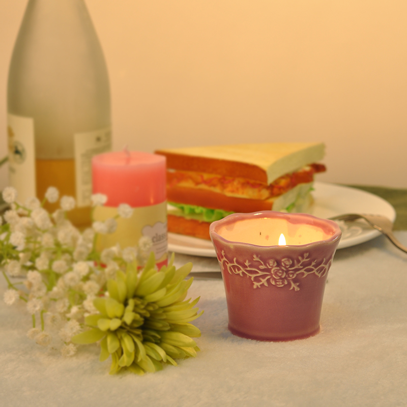 كوب شمعة السيراميك