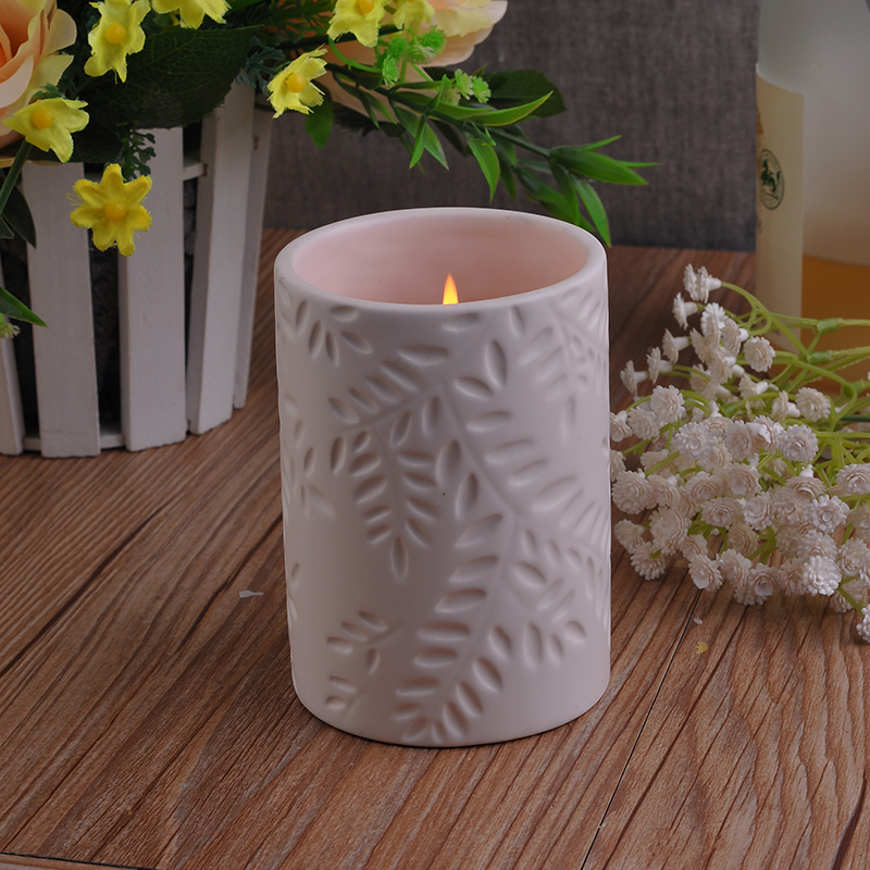 ceramic candle holders white candle holders