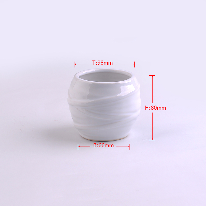 ceramic white glazing tealight holders