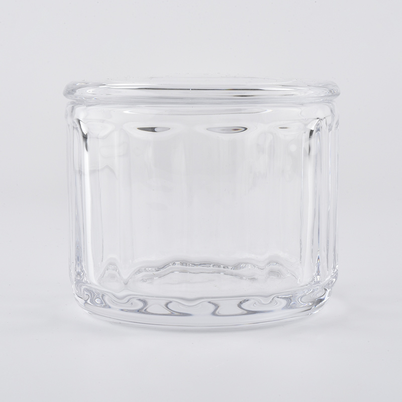 clear 300ml glass jar with glass lid