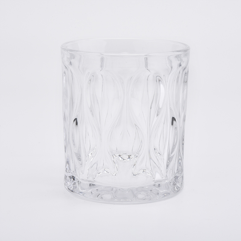 clear crystal glass candle jars for home decoration