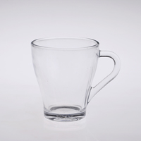 clear copo de café de vidro com punho