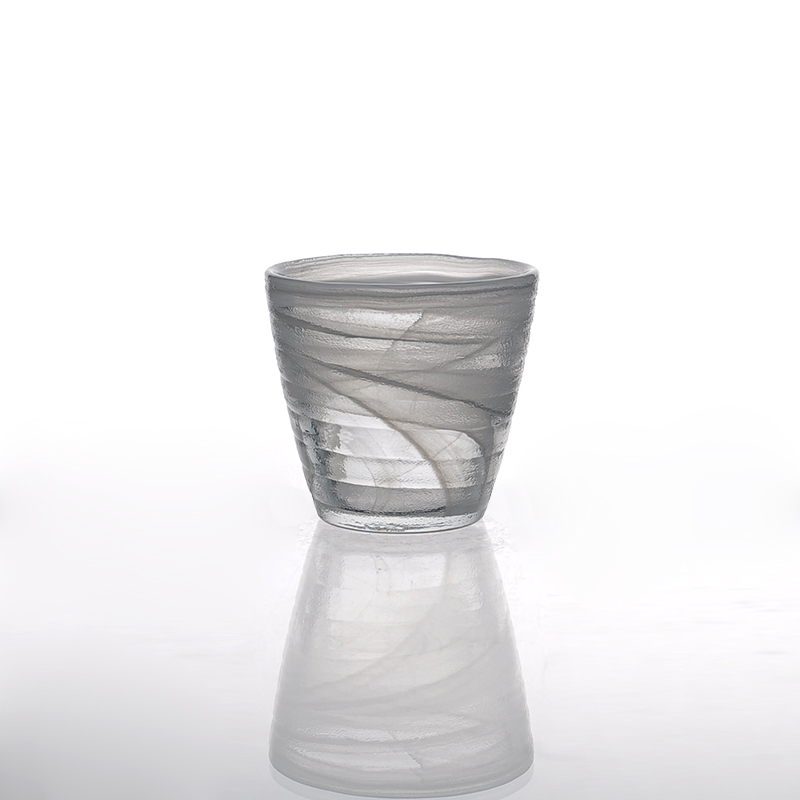 color painted glass candle holder