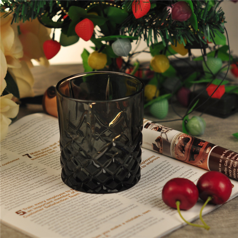 colorful and new design handmade glass pillar candle holder