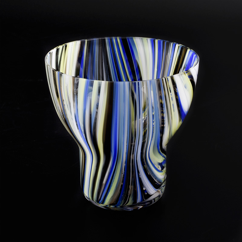 candelabros de cristal de colores para la decoración del hogar