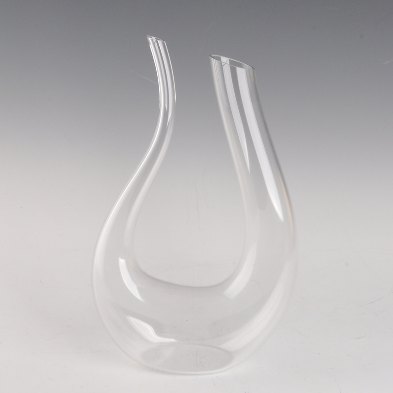 doppia bocca vetro trasparente decanter