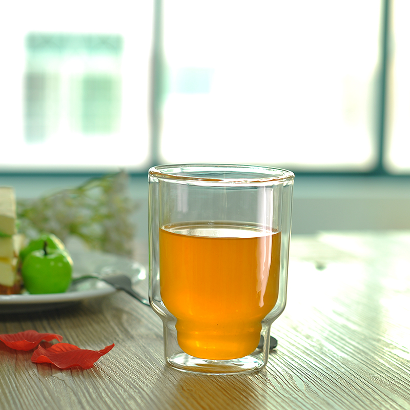 double wall coffee glass cup