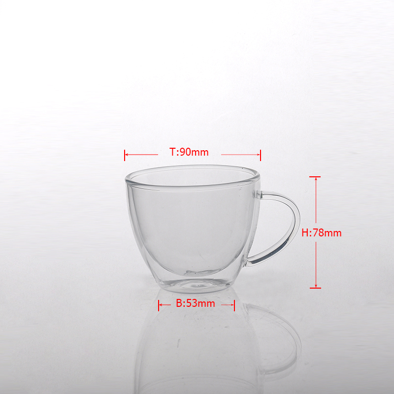 jugo de doble pared de consumición de la suavidad taza de borosilicato con proveedor