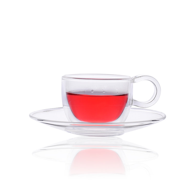 double wall tea glass cup