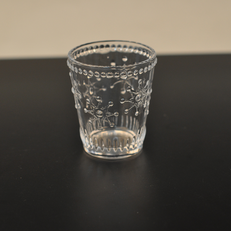 vidro padrão de suporte de vela