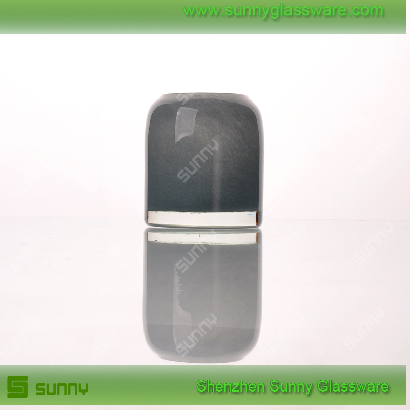 grau Kerzenhalter aus Glas