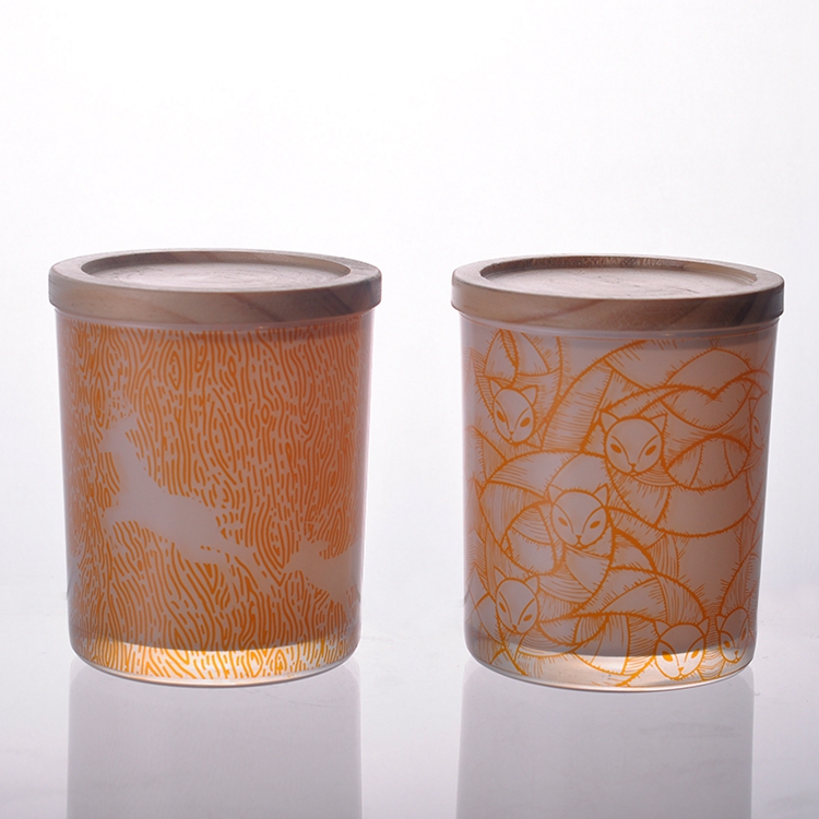 harvest glass candle holder