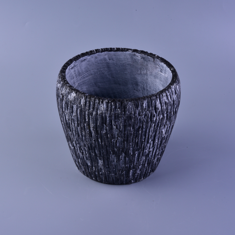 home decor black pattern ceramic candle holder
