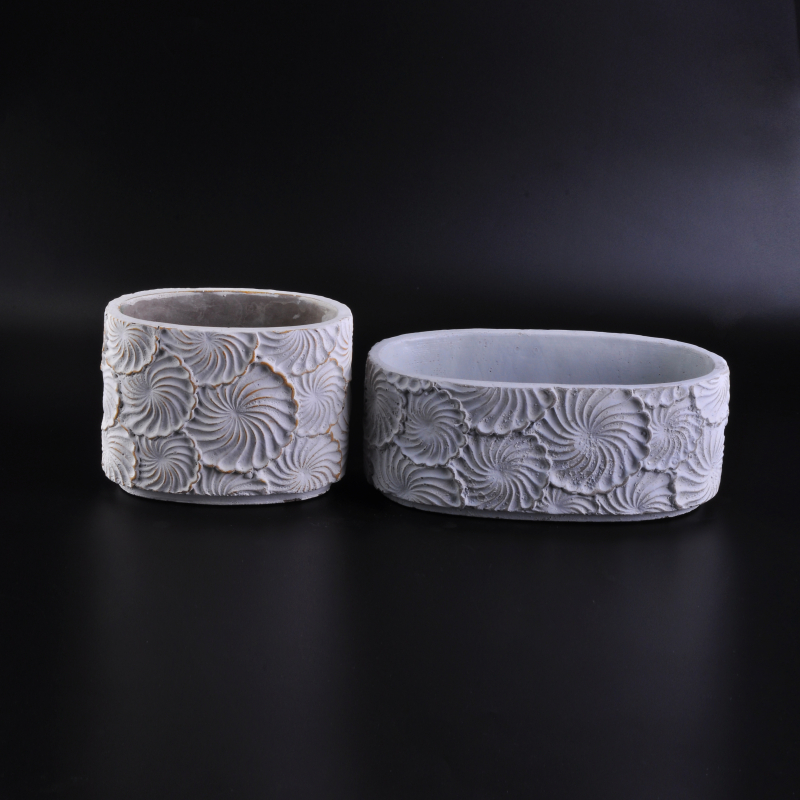 home decor flower cement candle holder