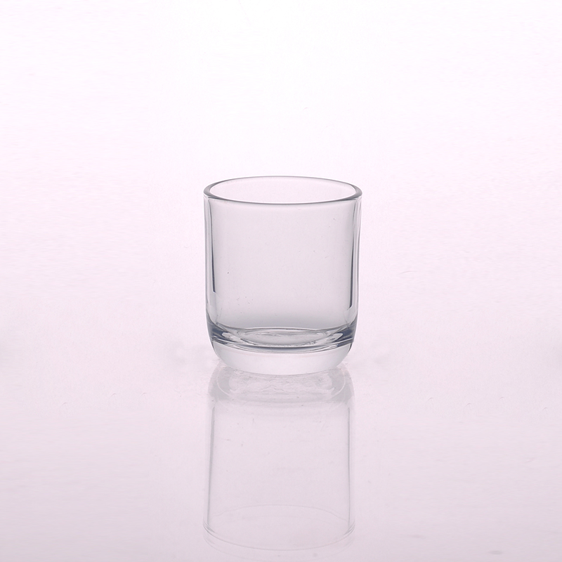 ديكور المنزل جولة أكواب الزجاج السفلي الشموع