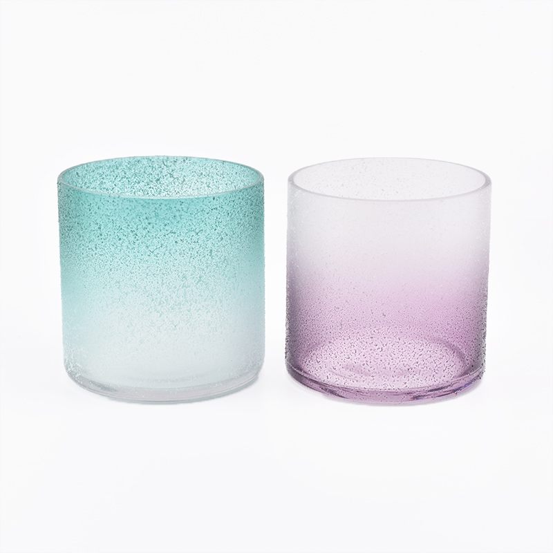 luxury gradient glass candle holders