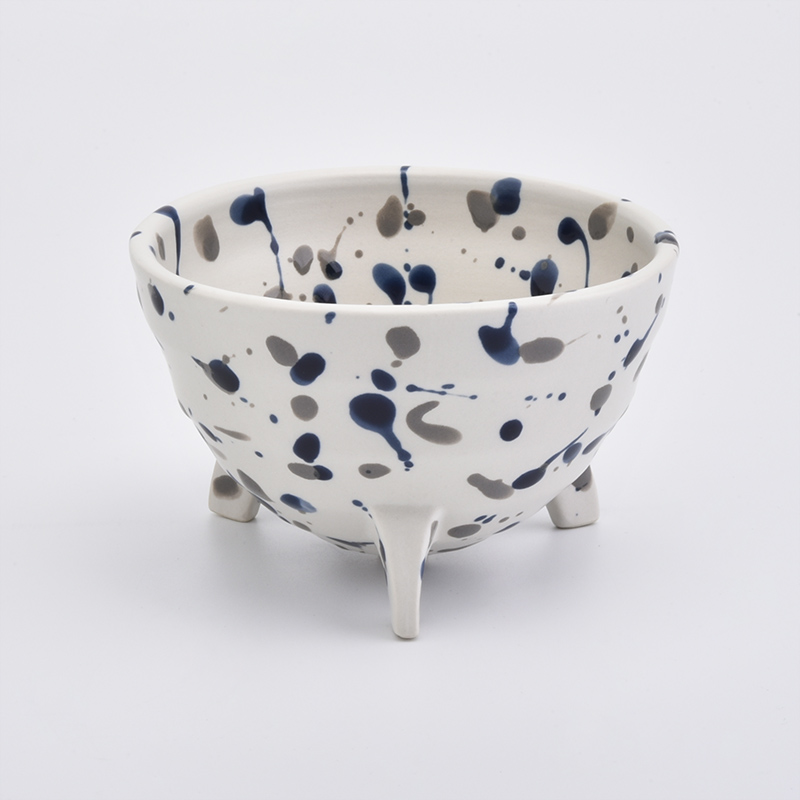 صحن شمعة السيراميك البقع الفاخرة