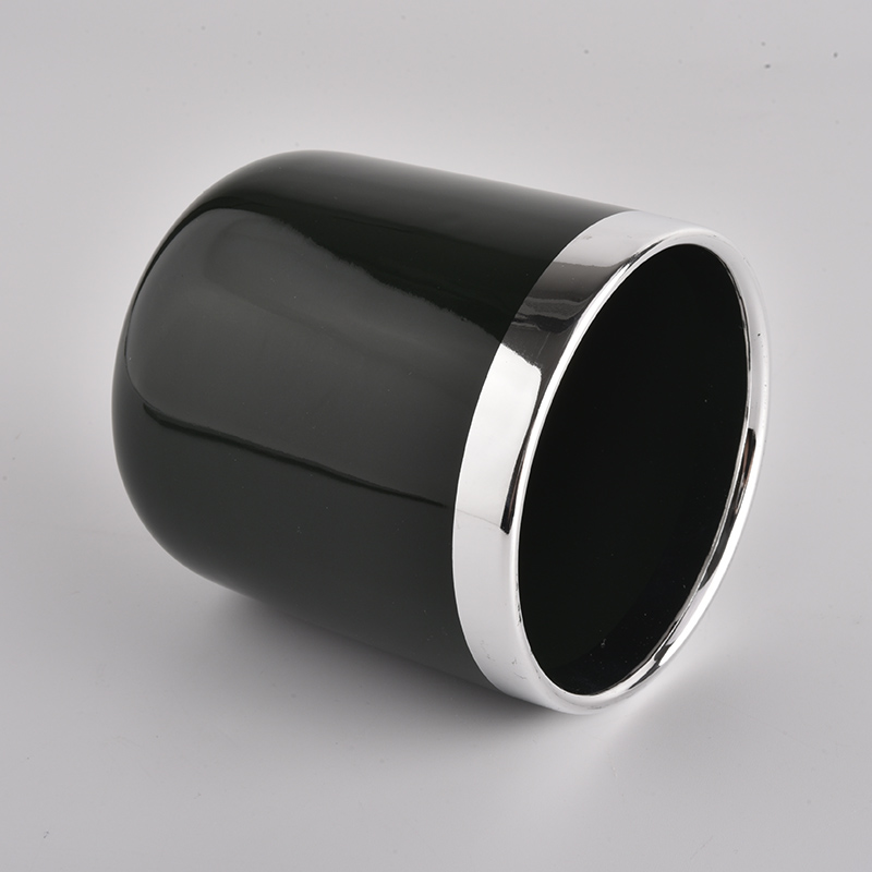 new ceramic custom empty candle container with glazing color