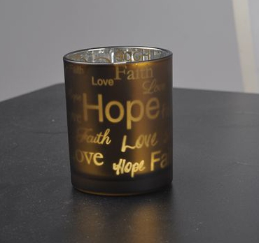 plating glass candle holder