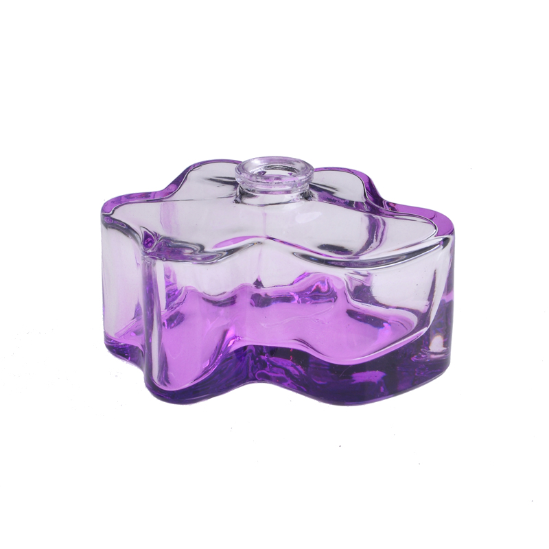 purple glass perfume bottle