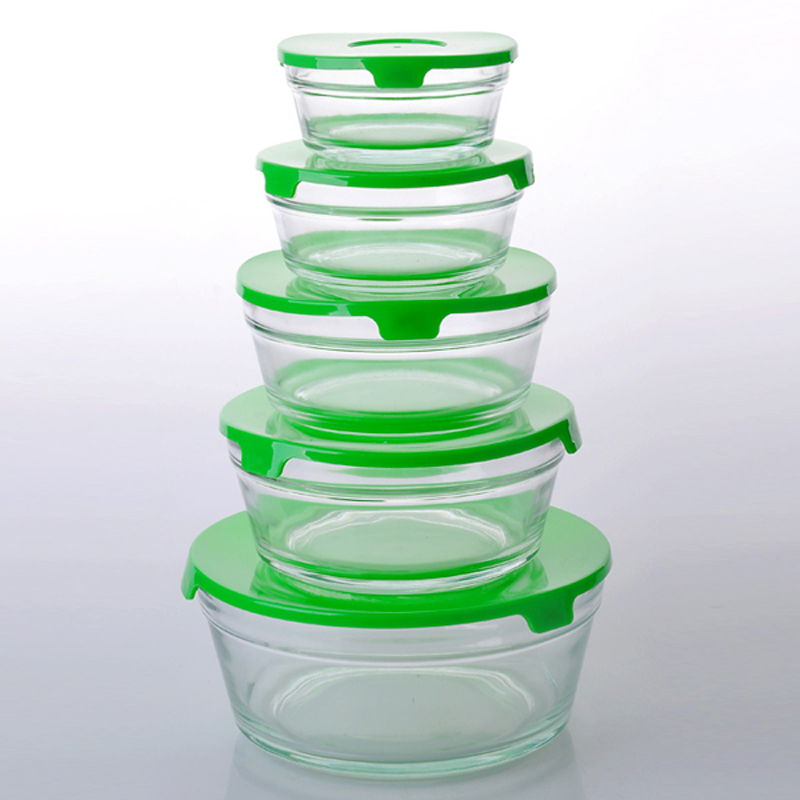 set di 5 ciotole in vetro Pyrex