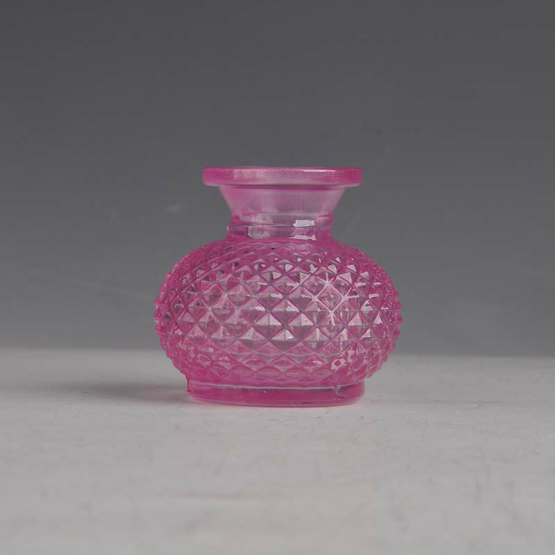 red pattern glass perfume bottles