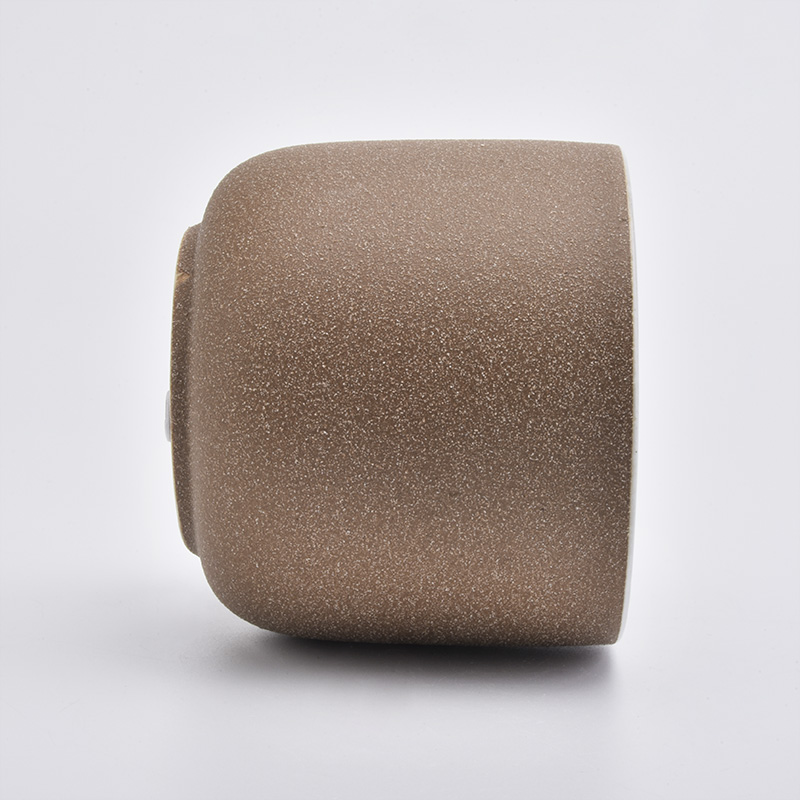 vaso de vela cerâmico redondo para o presente de Natal