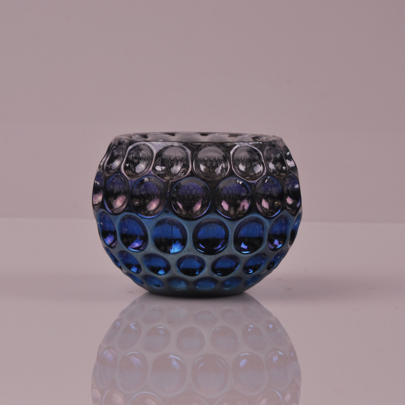 round debossed pattern candle holders