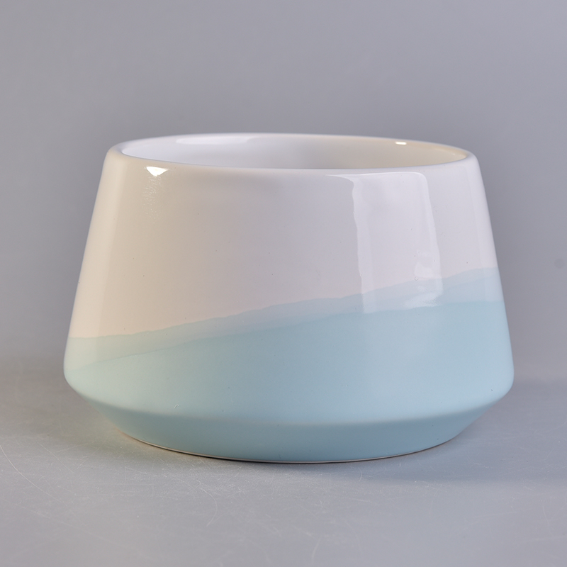 portacandele in ceramica profumata con vetri lucidi