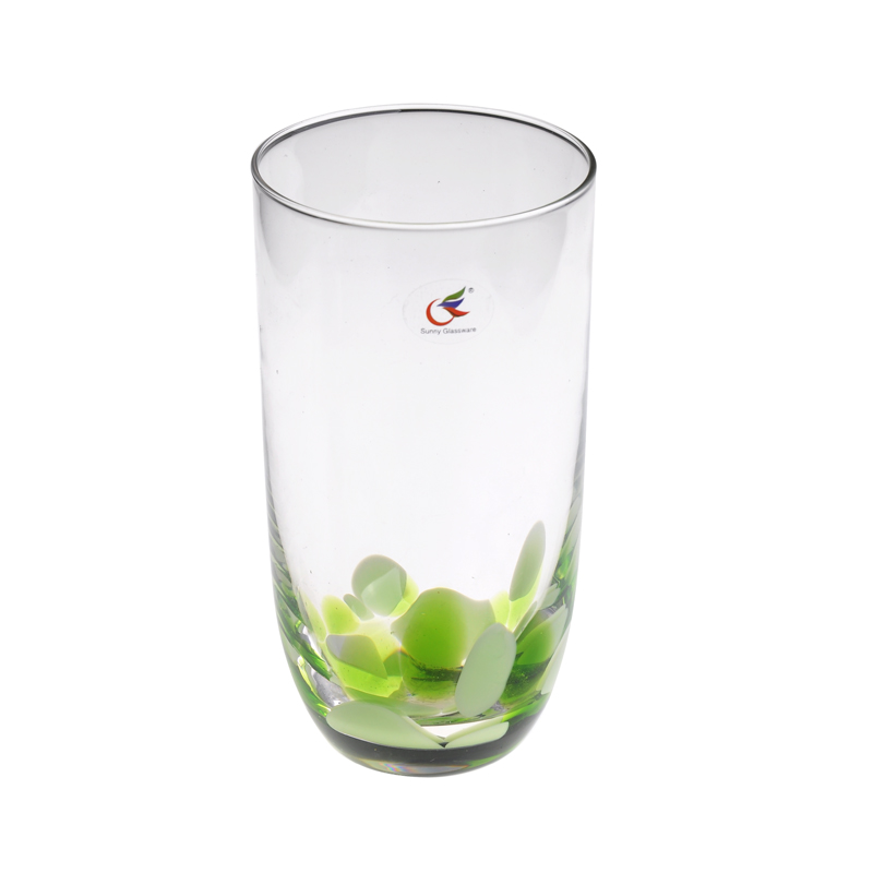 silk screen painted beer glass