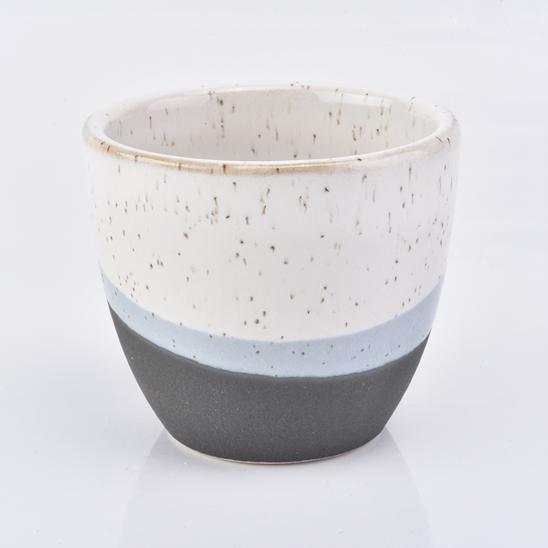 speckled ceramic candle votives