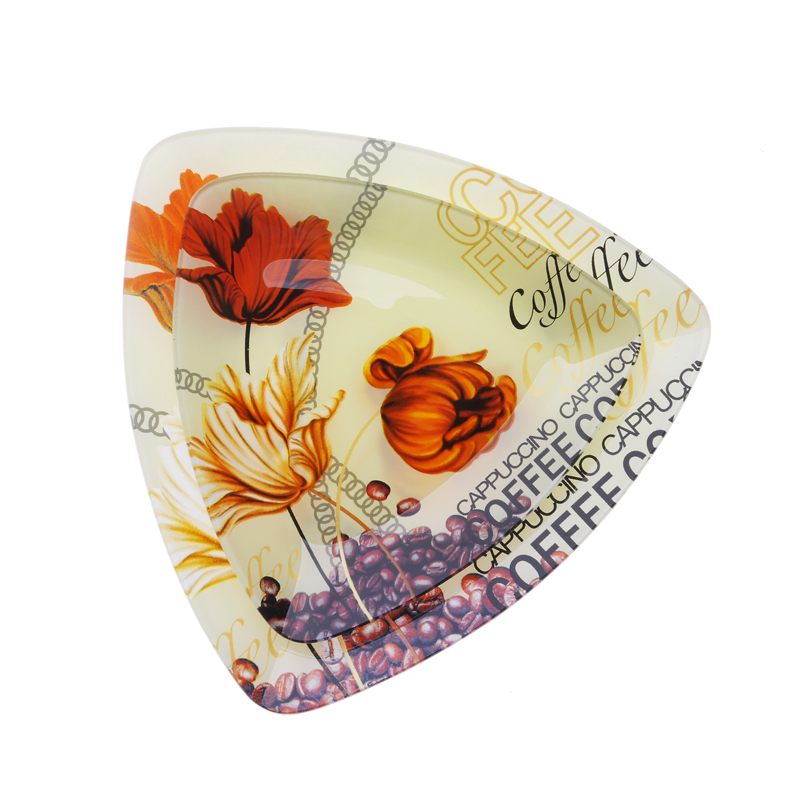 triângulo placa de vidro fundido