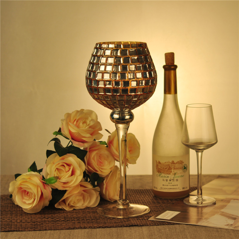 única vela vara stemware furacão em material de vidro