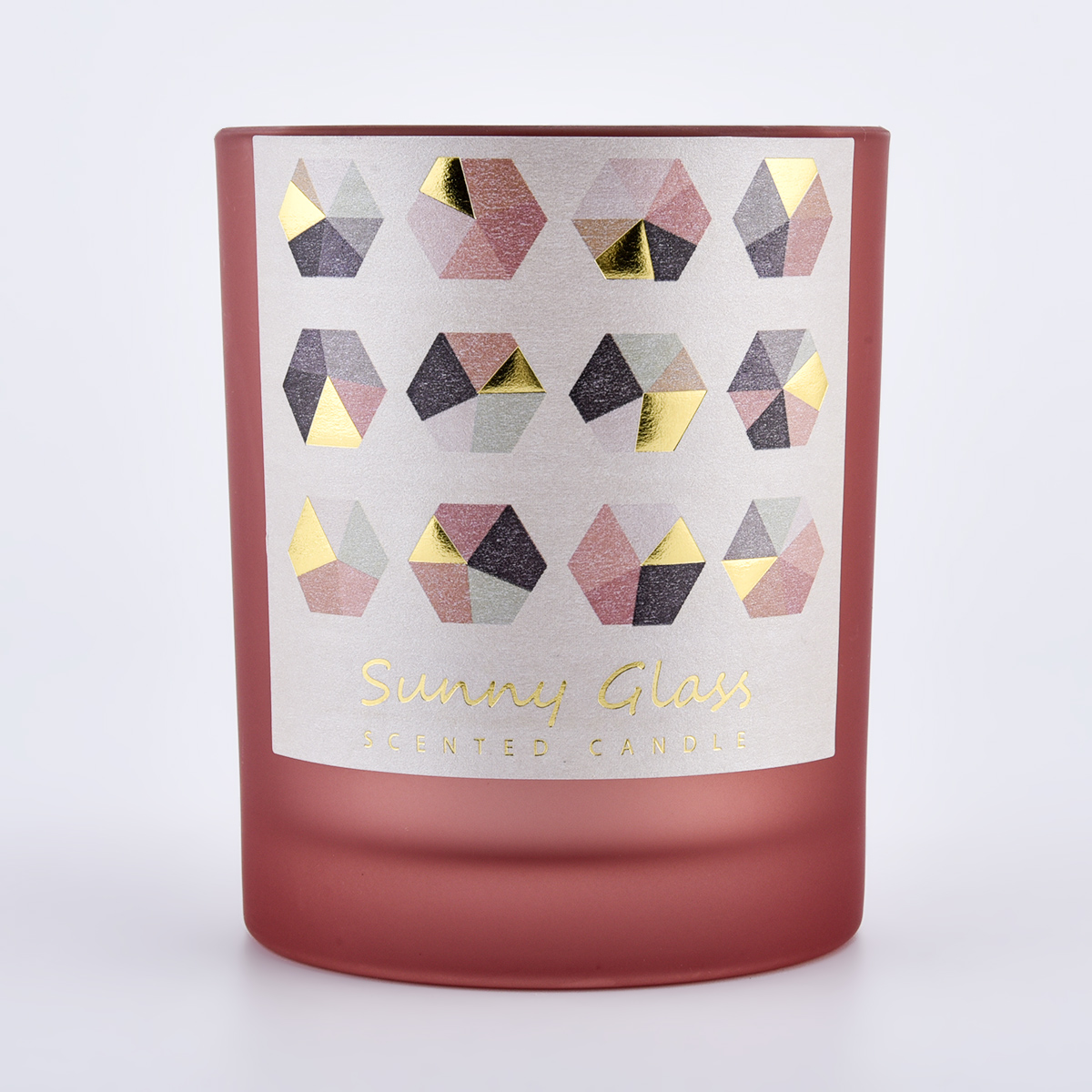 Bandela in vetro smerigliato all'ingrosso da 300 ml di candela elettroplata di vetro