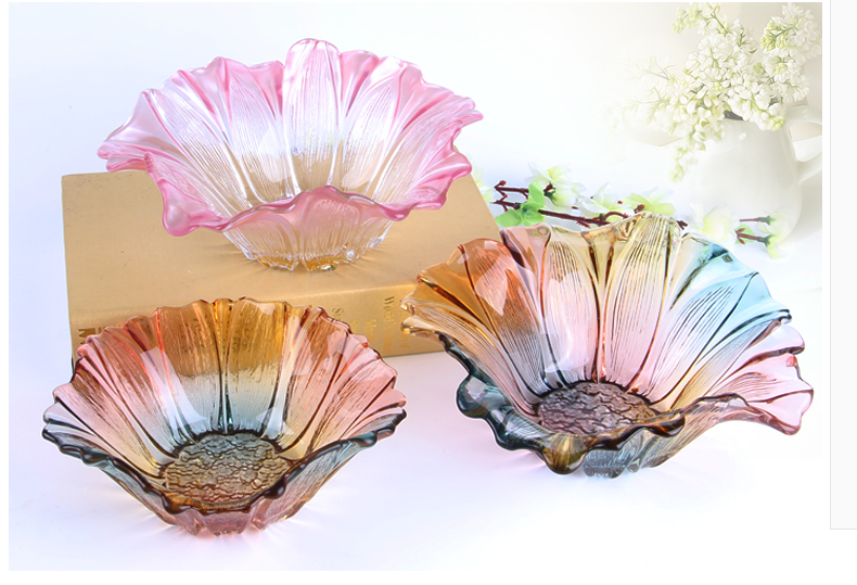 sunflower shaped glass fruit