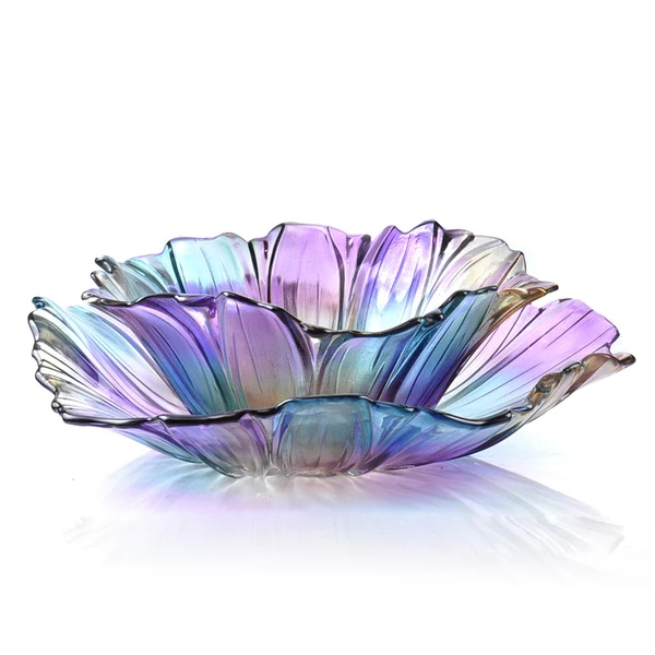 large glass fruit bowl