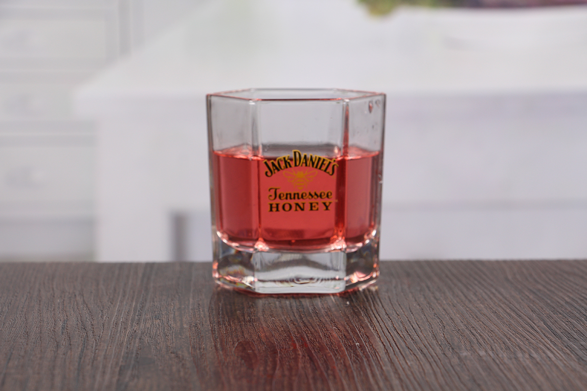 Hexagon Decal Whiskey Glasses